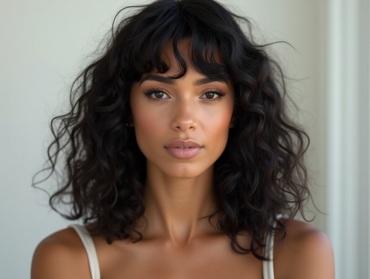 How to Cut Trendy Curtain Bangs on a Human Hair Wig