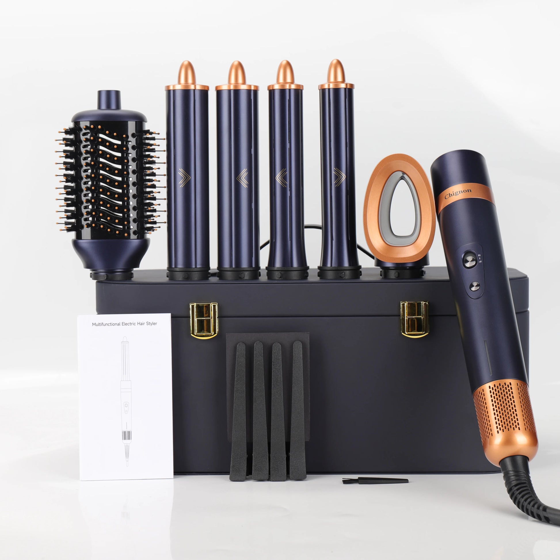 6-In-1 Multi-Styler, Negative Ion Hair Dryer&Airwrap, Powerful Hair Dryer Brush & Multi-Styler with Auto-Wrap Curlers