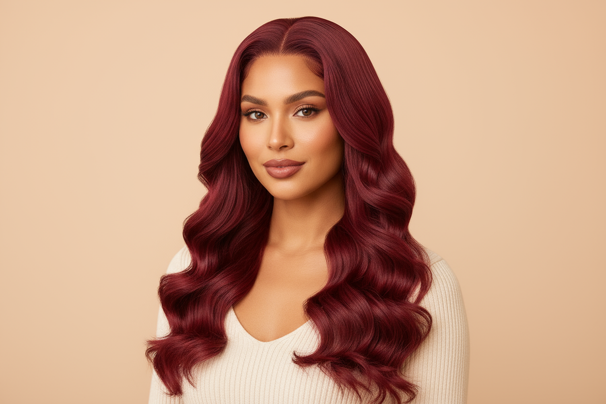 Burgundy Wig